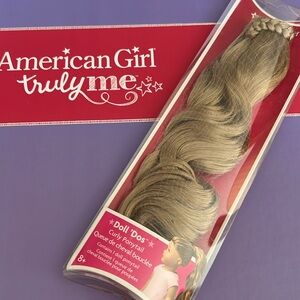 NWT Blonde Curly Ponytail Hairpiece American Girl Doll ‘Dos